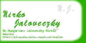 mirko jaloveczky business card